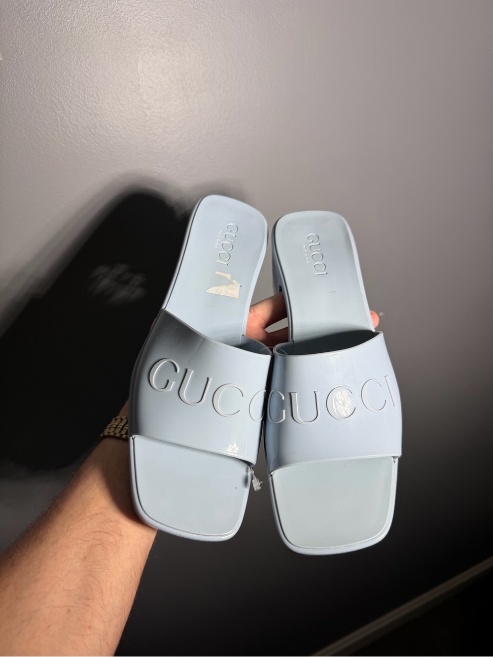 Gucci Rubber Platform Sandals Size EU 39 - Picture 3 of 12